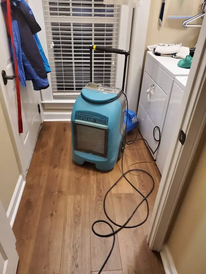 Commercial dehumidifier deployed for Flood Damage Cleanup in West Covina